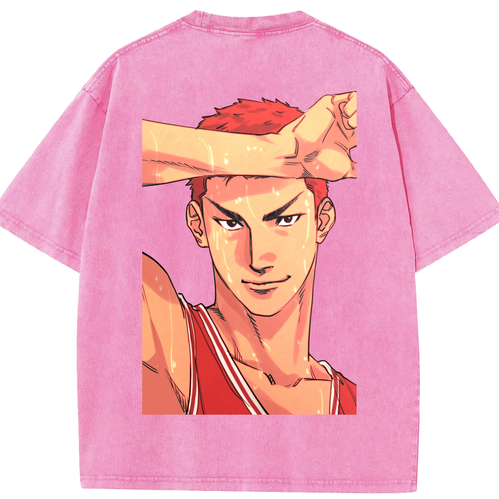 （画像用） SLAM DUNK／スラムダンク 綿100% ヴィンテージ風 半袖Tシャツ（背面プリント）
